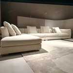 Modern L-Shaped Modular Sectional Sofa with Handwoven Leather Accents & Premium Textured Fabric